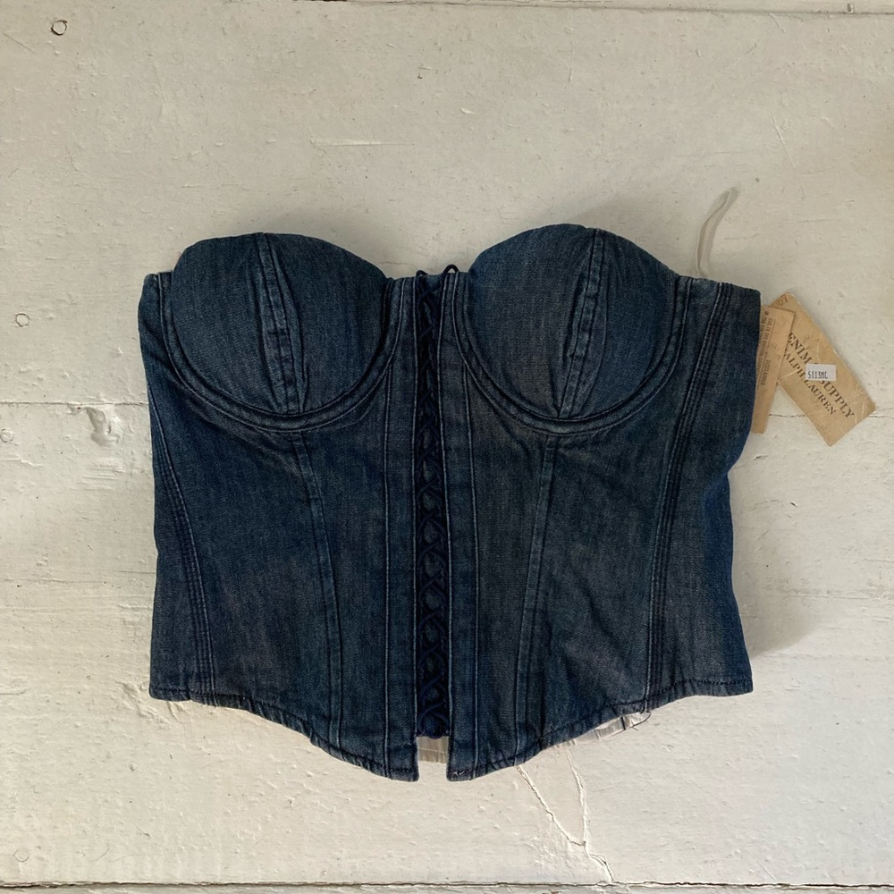 Ralph Lauren new denim bustier corset